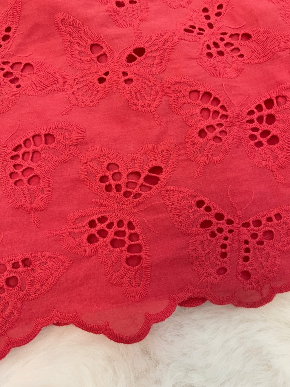 Kate Spade Mainline Watermelon Butterfly Eyelet Shift Dress - Picture 16 of 16